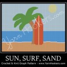 Sun, Surf, Sand - Afghan Crochet Graph Pattern Chart