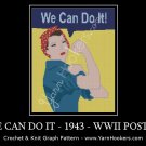 We Can Do It - 1943 - World War II - Propaganda Poster - Women's Rights Afghan