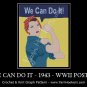We Can Do It - 1943 - World War II - Propaganda Poster - Women's Rights Afghan