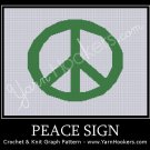 Peace Sign - Afghan Crochet Graph Pattern Chart