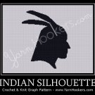 Tribal Silhouette - Afghan Crochet Graph Pattern Chart