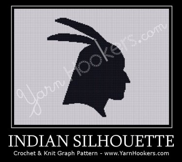 Tribal Silhouette - Afghan Crochet Graph Pattern Chart