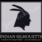 Tribal Silhouette - Afghan Crochet Graph Pattern Chart
