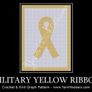 Military - Yellow Ribbon - Afghan Crochet Graph Pattern Chart