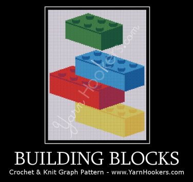 Building Blocks - Afghan Crochet Graph Pattern Chart