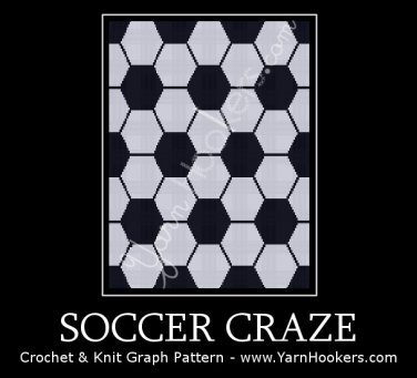 Soccer Craze - Afghan Crochet Graph Pattern Chart