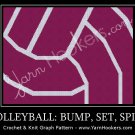 Volleyball: Bump, Set, Spike - Afghan Crochet Graph Pattern Chart
