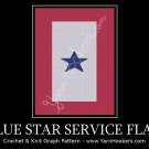 Blue Star Service Flag - Afghan Crochet Graph Pattern Chart