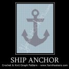 Ship Anchor - Afghan Crochet Graph Pattern Chart