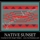 Native Sunrise - Afghan Crochet Graph Pattern Chart