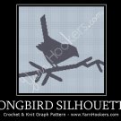 Songbird Silhouette - Afghan Crochet Graph Pattern Chart