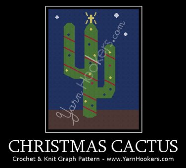Christmas Cactus - Afghan Crochet Graph Pattern Chart