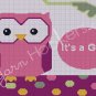 It's a GIRL - OWL - Afghan Crochet Graph Pattern Chart