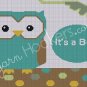 It's a BOY - OWL - Afghan Crochet Graph Pattern Chart
