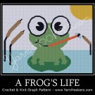 A Frog's Life - Afghan Crochet Graph Pattern Chart