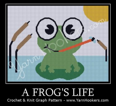 A Frog's Life - Afghan Crochet Graph Pattern Chart
