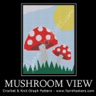 Mushroom View - Afghan Crochet Graph Pattern Chart
