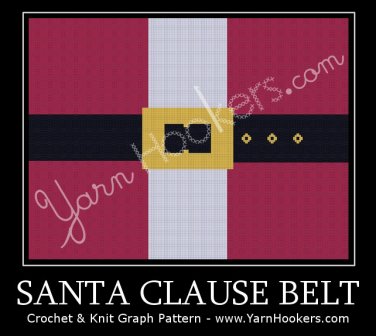 Santa Clause Belt - Afghan Crochet Graph Pattern Chart