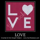 Love - Afghan Crochet Graph Pattern Chart
