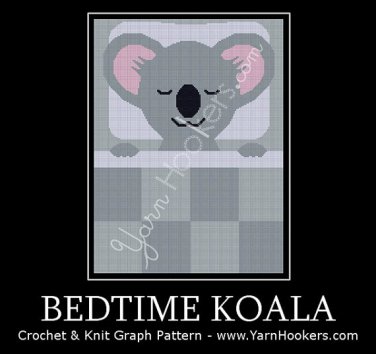 Bedtime Koala - Afghan Crochet Graph Pattern Chart
