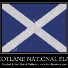 Scotland National Flag - Afghan Crochet Graph Pattern Chart
