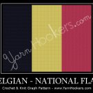 Belgian  National Flag - Afghan Crochet Graph Pattern Chart