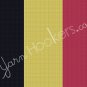 Belgian  National Flag - Afghan Crochet Graph Pattern Chart
