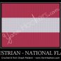 Austrian National Flag - Afghan Crochet Graph Pattern Chart