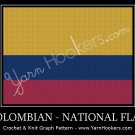 Colombian National Flag - Afghan Crochet Graph Pattern Chart