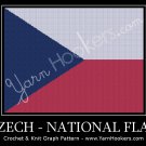 Czech National Flag - Afghan Crochet Graph Pattern Chart