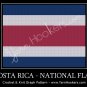 Costa Rican National Flag - Afghan Crochet Graph Pattern Chart