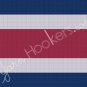 Costa Rican National Flag - Afghan Crochet Graph Pattern Chart
