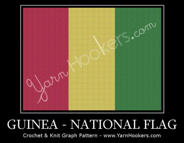 Guinean National Flag - Afghan Crochet Graph Pattern Chart