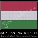Hungarian National Flag - Afghan Crochet Graph Pattern Chart