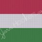 Hungarian National Flag - Afghan Crochet Graph Pattern Chart