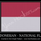 Indonesian National Flag - Afghan Crochet Graph Pattern Chart