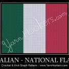 Italian National Flag - Afghan Crochet Graph Pattern Chart