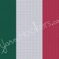Italian National Flag - Afghan Crochet Graph Pattern Chart