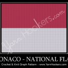 Monacan National Flag  - Afghan Crochet Graph Pattern Chart