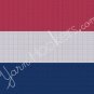 Dutch National Flag - Afghan Crochet Graph Pattern Chart