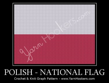 Polish National Flag - Afghan Crochet Graph Pattern Chart