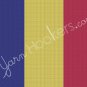 Romanian National Flag - Afghan Crochet Graph Pattern Chart