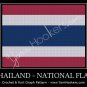 Thai National Flag- Afghan Crochet Graph Pattern Chart