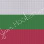 Bulgarian National Flag- Afghan Crochet Graph Pattern Chart