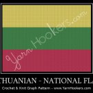 Lithuanian National Flag- Afghan Crochet Graph Pattern Chart