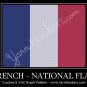 French National Flag - Afghan Crochet Graph Pattern Chart