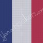 French National Flag - Afghan Crochet Graph Pattern Chart