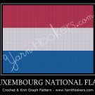 Luxembourg National Flag - Afghan Crochet Graph Pattern Chart