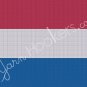 Luxembourg National Flag - Afghan Crochet Graph Pattern Chart