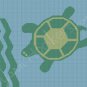 Sea Turtle -  Afghan Crochet Graph Pattern Chart
